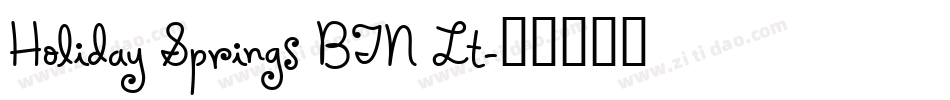 Holiday Springs BTN Lt字体转换